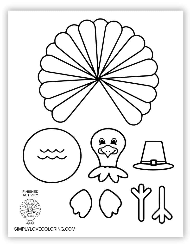 turkey templates (free pdf printables) - simply love coloring